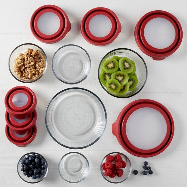 Anchor Hocking 14pc Glass TrueSeal Food Storage Container Set: Clear Glass Containers with Lids, Dishwasher-Safe