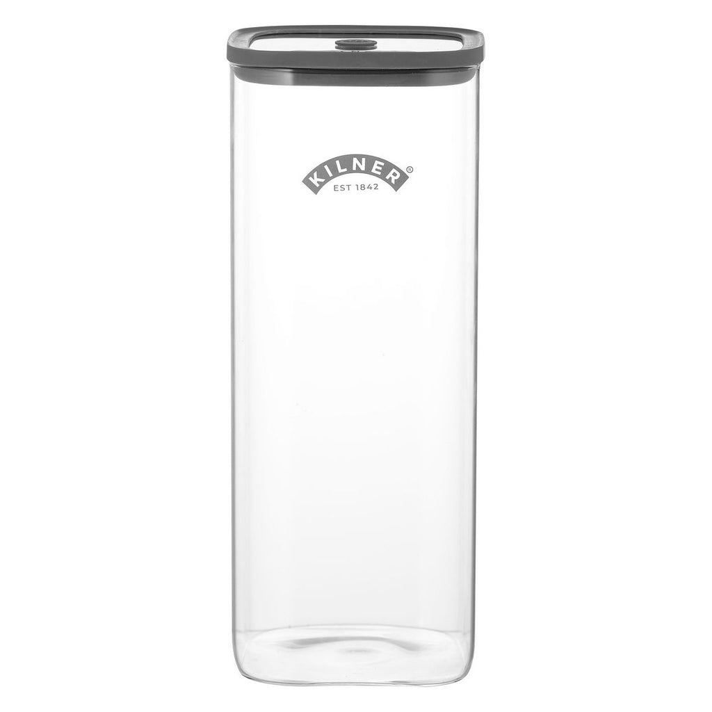Kilner Fresh Storage Square Jar, Borosilicate Glass Food Container, 118 Ounce