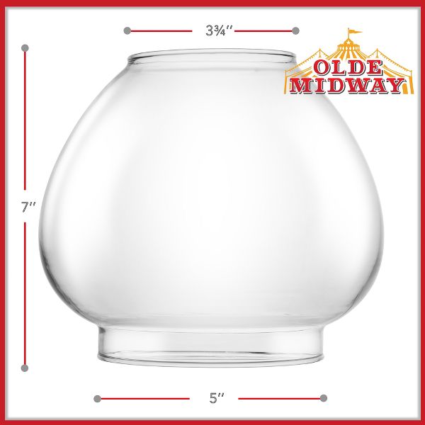 Olde Midway 12-Inch Glass Globe Replacement for Gumball Machines