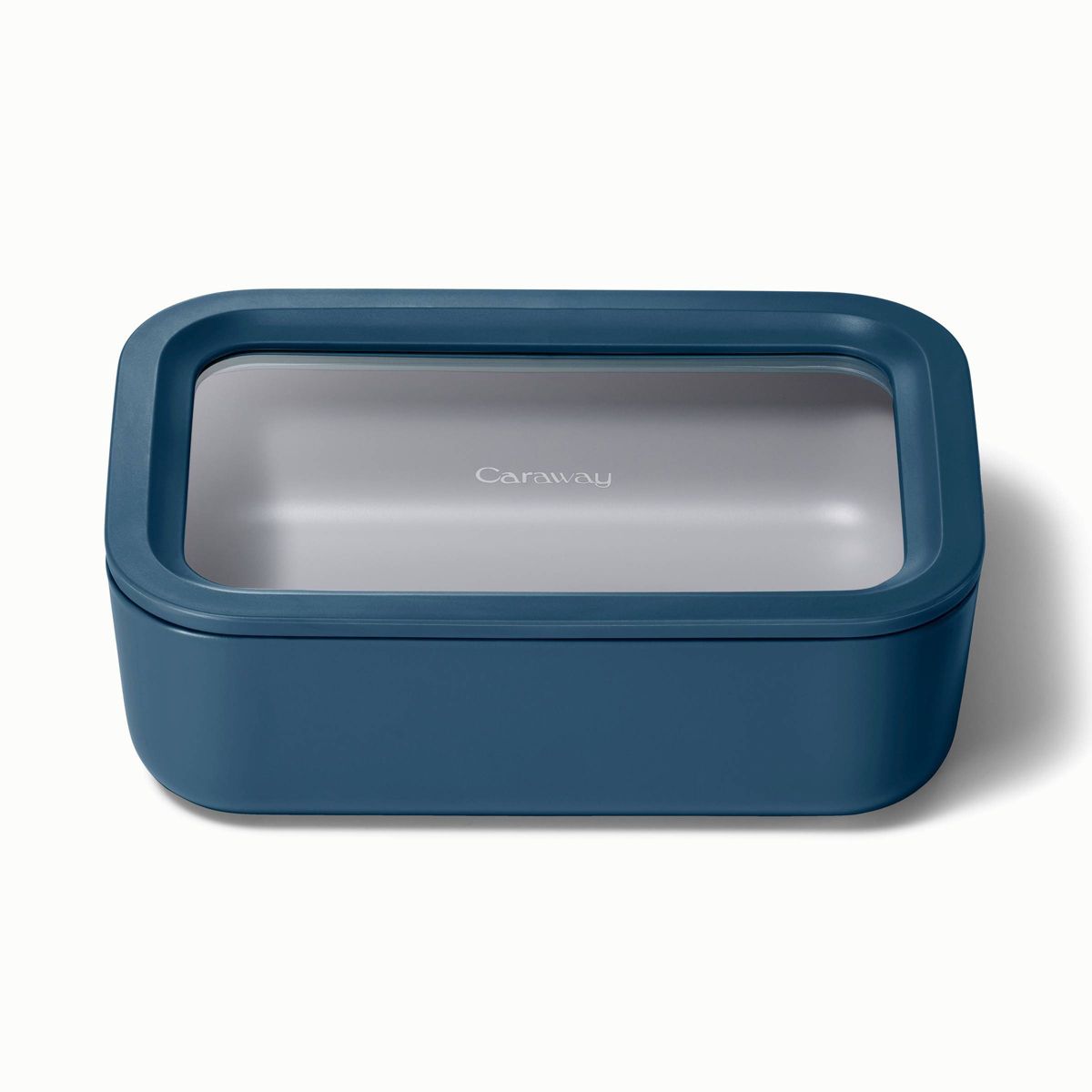 Caraway Home Medium Ceramic Coated Glass Food Storage Container Cream