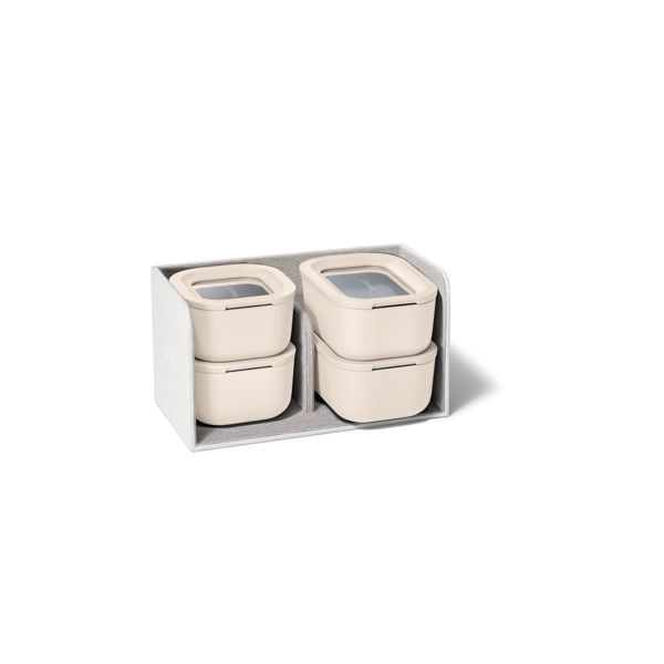 Caraway Home 9pc Mini Food Storage Set Cream