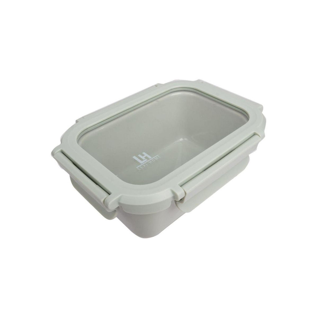 Lexi Home 15 oz. Brixton Oven Safe Porcelain Food Storage Container with Glass Lid in Sage Green