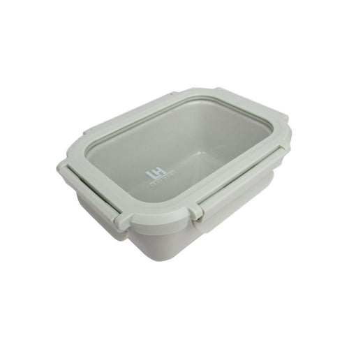Lexi Home 15 oz. Brixton Oven Safe Porcelain Food Storage Container with Glass Lid in Sage Green