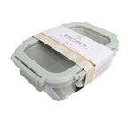 Lexi Home 15 oz. Brixton Oven Safe Porcelain Food Storage Container with Glass Lid in Sage Green