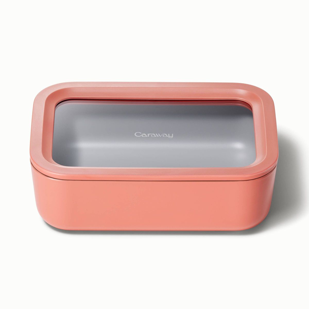 Caraway Home Medium Ceramic Coated Glass Food Storage Container Cream
