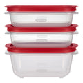 Rubbermaid 3pk Easy Store Value Medium Rectangle Food Storage Containers Red
