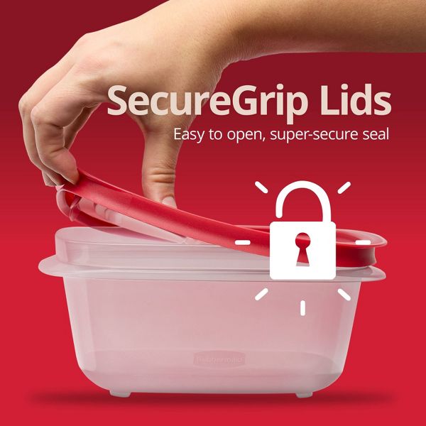 Rubbermaid Easy Store Rectangle Food Storage Container Red