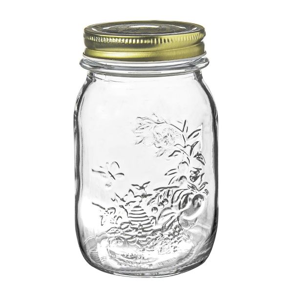 Bormioli Rocco Quattro Stagioni 17oz Mason Jar - Vacuum Seal Canning Jar, Airtight BPA-Free Glass Storage