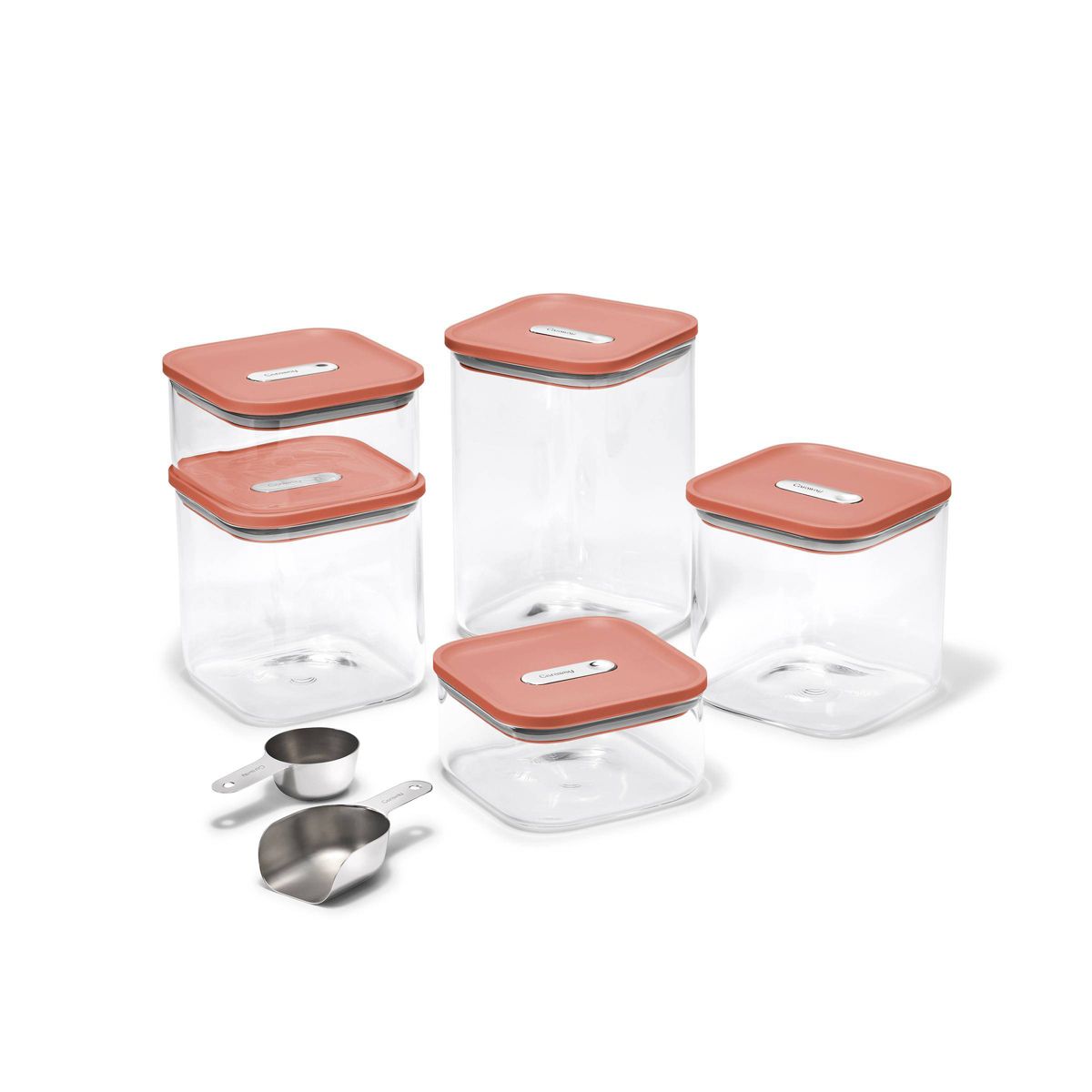 Caraway Home 13pc Glass Airtight Container Set Cream