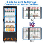 3.4 Cu Ft Commercial Countertop Display Refrigerator, Glass Door Bakery/Pastry Merchandiser