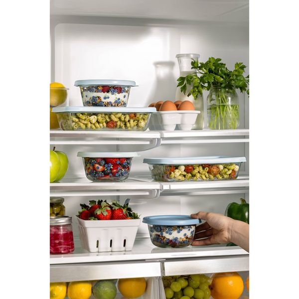 Ello 4pc (Set of 2) Everyday 4.5c Glass Food Storage Containers Blue