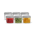 JoyJolt Wide Mason Jars with Airtight Lids, Labels and Measures - 8 oz - Set of 6