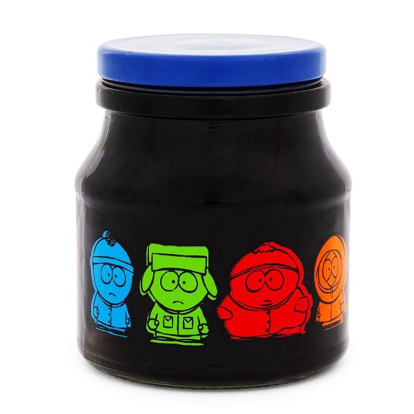 Silver Buffalo South Park Characters Glass Storage Jar With Lid | Holds 5 Ounces