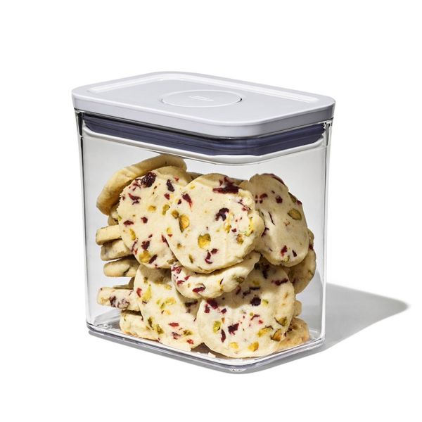 OXO POP 3pc Plastic Food Storage Container Set Clear: Air Tight Seal, Dishwasher-Safe, Lifetime Warranty