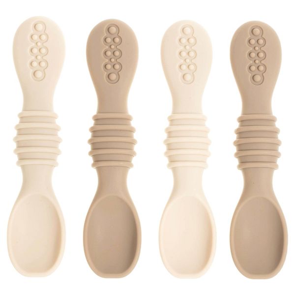 12pc Glass Baby Food Storage Jars, 4 Silicone Baby Spoons & 2 Silicone Bibs, Baby Mealtime Essentials – BPA-Free, Leakproof, and Dishwasher Safe