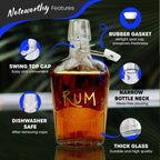 8.5 oz Swing Top Glass Flask (Set of 8)