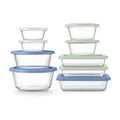 Ello Everyday 18pc Mixed Glass Food Storage container Set Garden Harmony