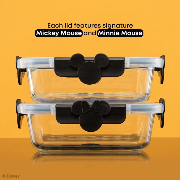 Mickey & Minnie Food Storage Black, set of 2