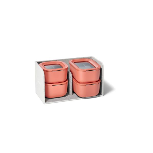 Caraway Home 9pc Mini Food Storage Set Cream