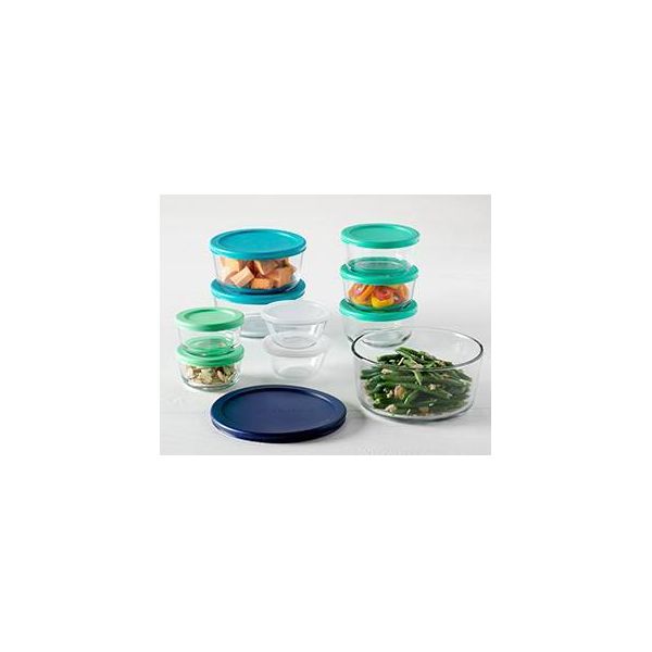 Anchor Hocking 20pc Glass SnugFit Food Storage Container Set: Oven & Freezer Safe, Microwave Safe Without Lid, Dishwasher Safe