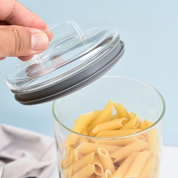 SharpChef 2PK Glass Airtight Storage Jar with Glass Lid, Glass Food Storage Jars, 51 oz / 1.5 L / 6 cups