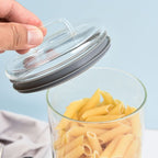 SharpChef 2PK Glass Airtight Storage Jar with Glass Lid, Glass Food Storage Jars, 51 oz / 1.5 L / 6 cups