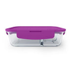 Bentgo 41oz Glass Leak-proof Lunch Box with Plastic Lid - Gray: Food Storage, Stain & Odor-Resistant, Dishwasher Safe