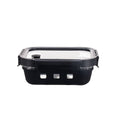 Genicook 21.6oz Rectangle Food Storage Container with Glass Lid Black