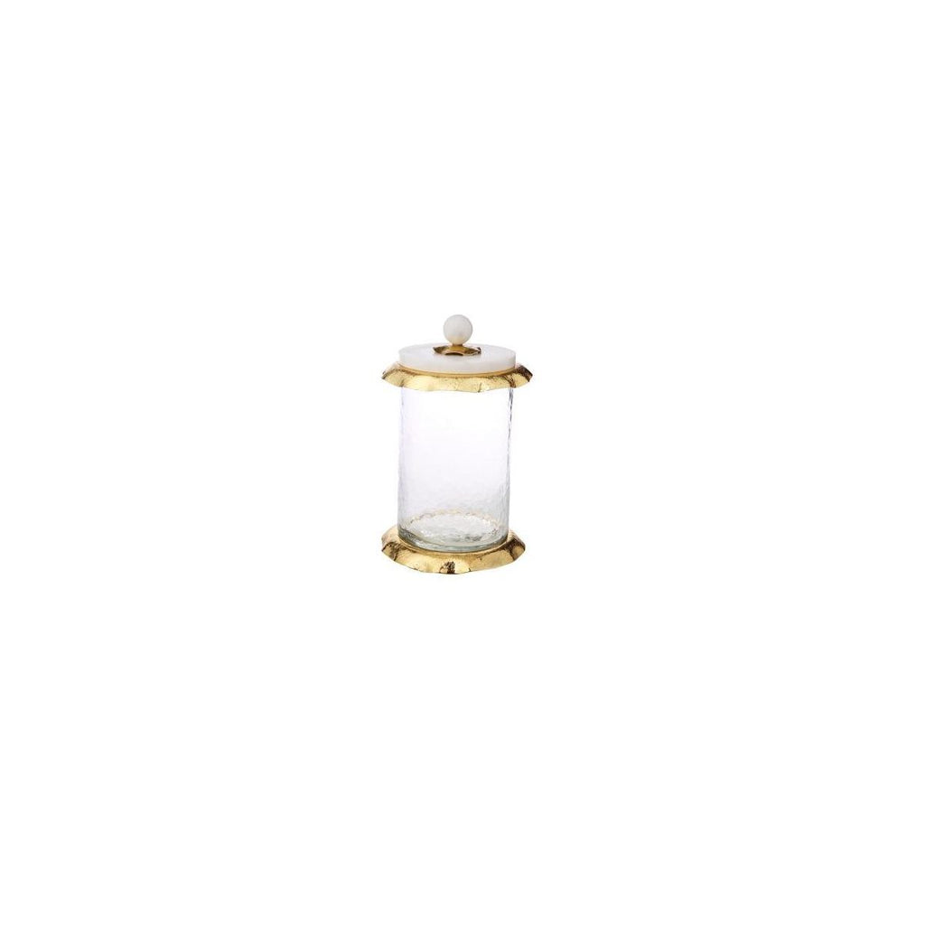 Classic Touch Glass Canister with Marble Lid