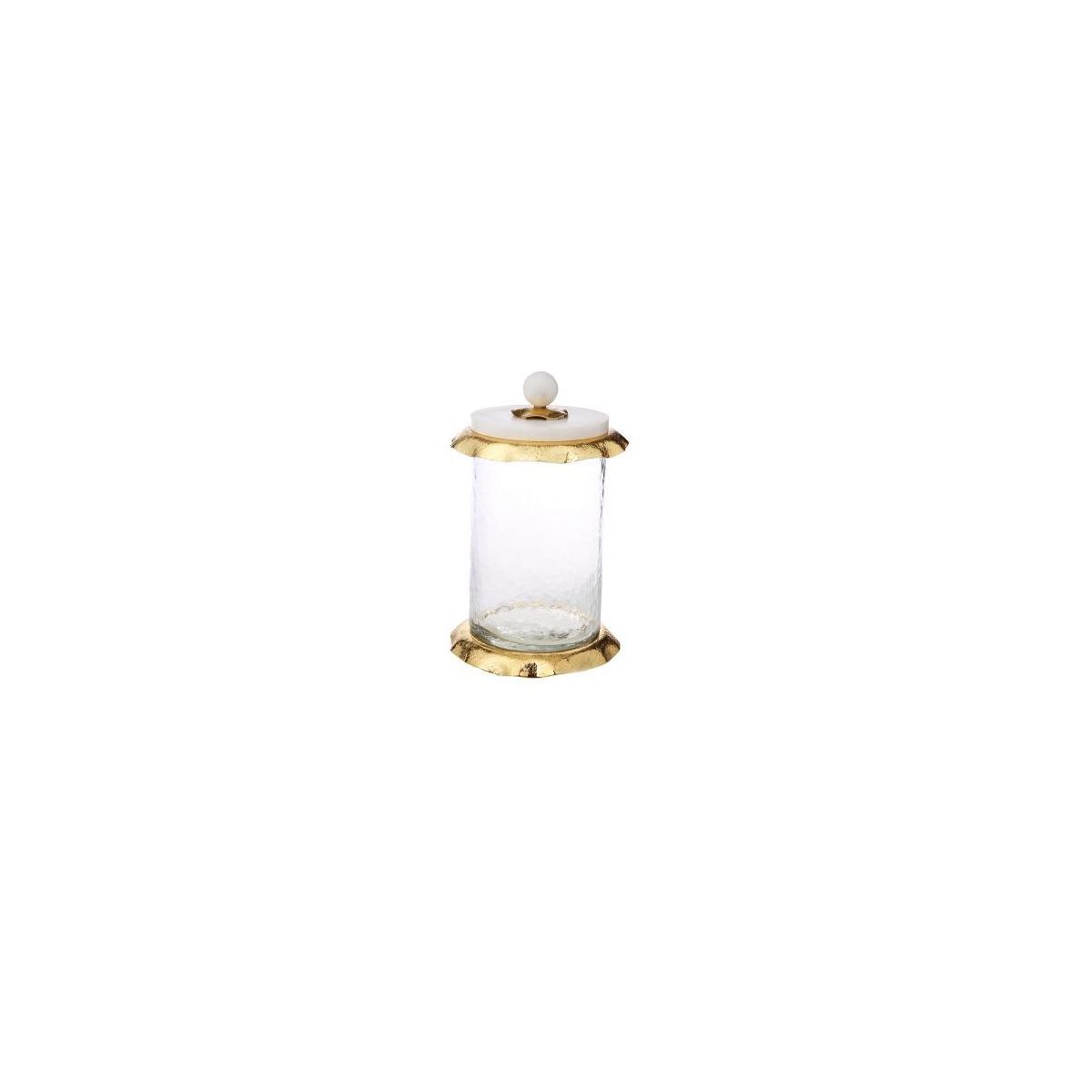 Classic Touch Glass Canister with Marble Lid