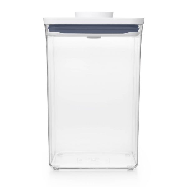 OXO POP 4.4qt Plastic Big Square Airtight Food Storage Container Clear: Dishwasher-Safe, Silicone Lid