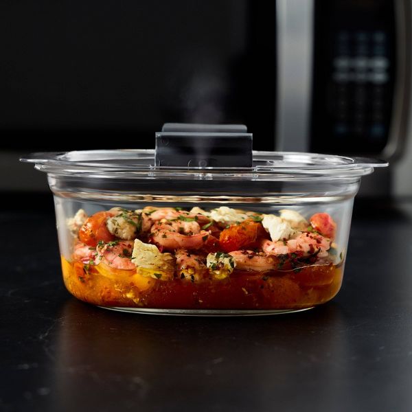 Rubbermaid 6pc Brilliance Glass Round Food Storage Container Set