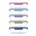Ello 10pc Color Lock Divided Glass Food Storage Set