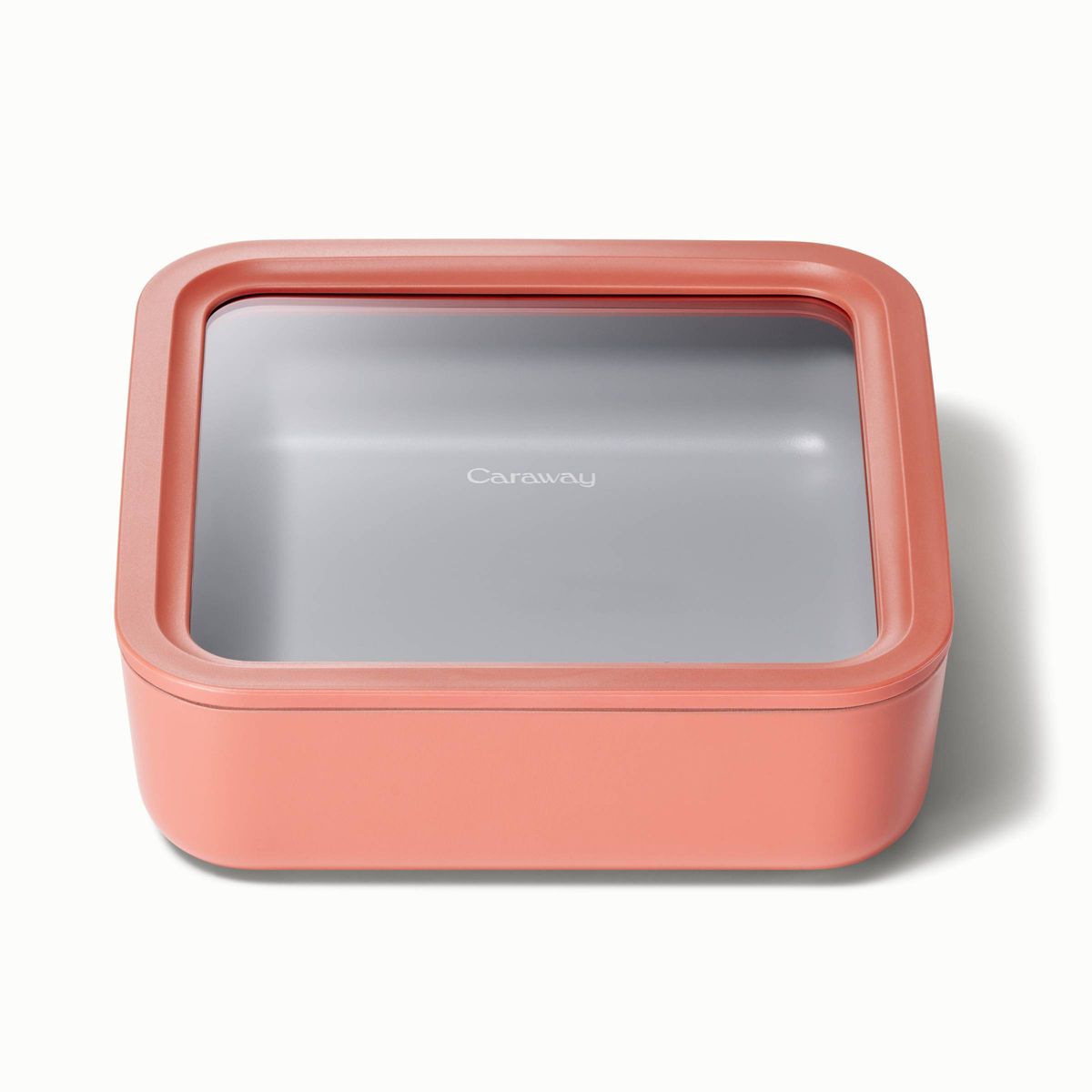 Caraway Home Large Ceramic Coated Glass Container Gray