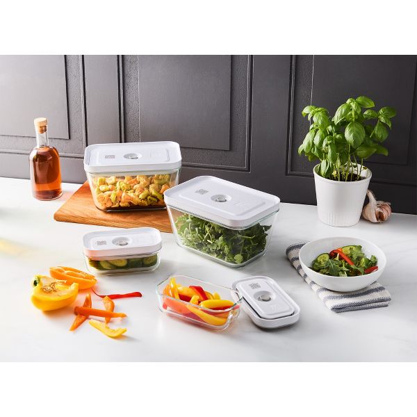 ZWILLING Fresh & Save Vacuum Glass 4-pc box Set, 2 x S, 2 x L containers