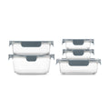 Ello Color Lock 10pc Mixed Food Storage Container Set Platinum