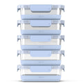 Ello 10pc Glass Meal Prep Food Storage Container Set Blue