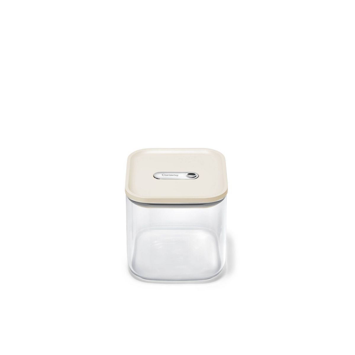 Caraway Home Medium Glass Airtight Container Cream