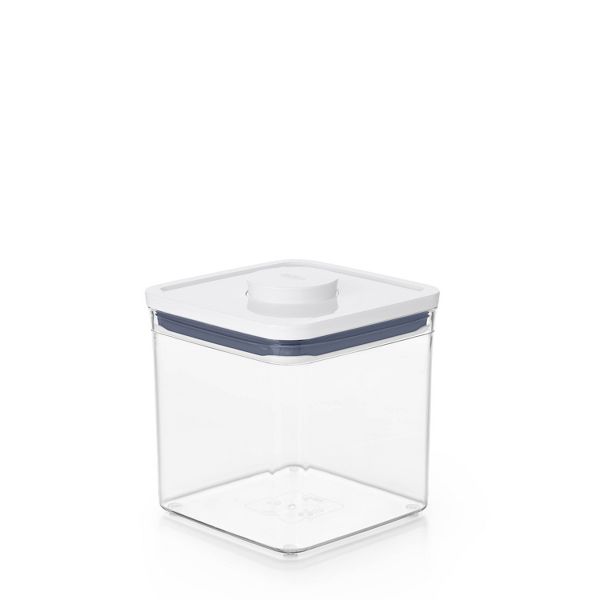 OXO POP 2.8qt Plastic Big Square Airtight Food Storage Container Clear: Dishwasher-Safe, Silicone Lid