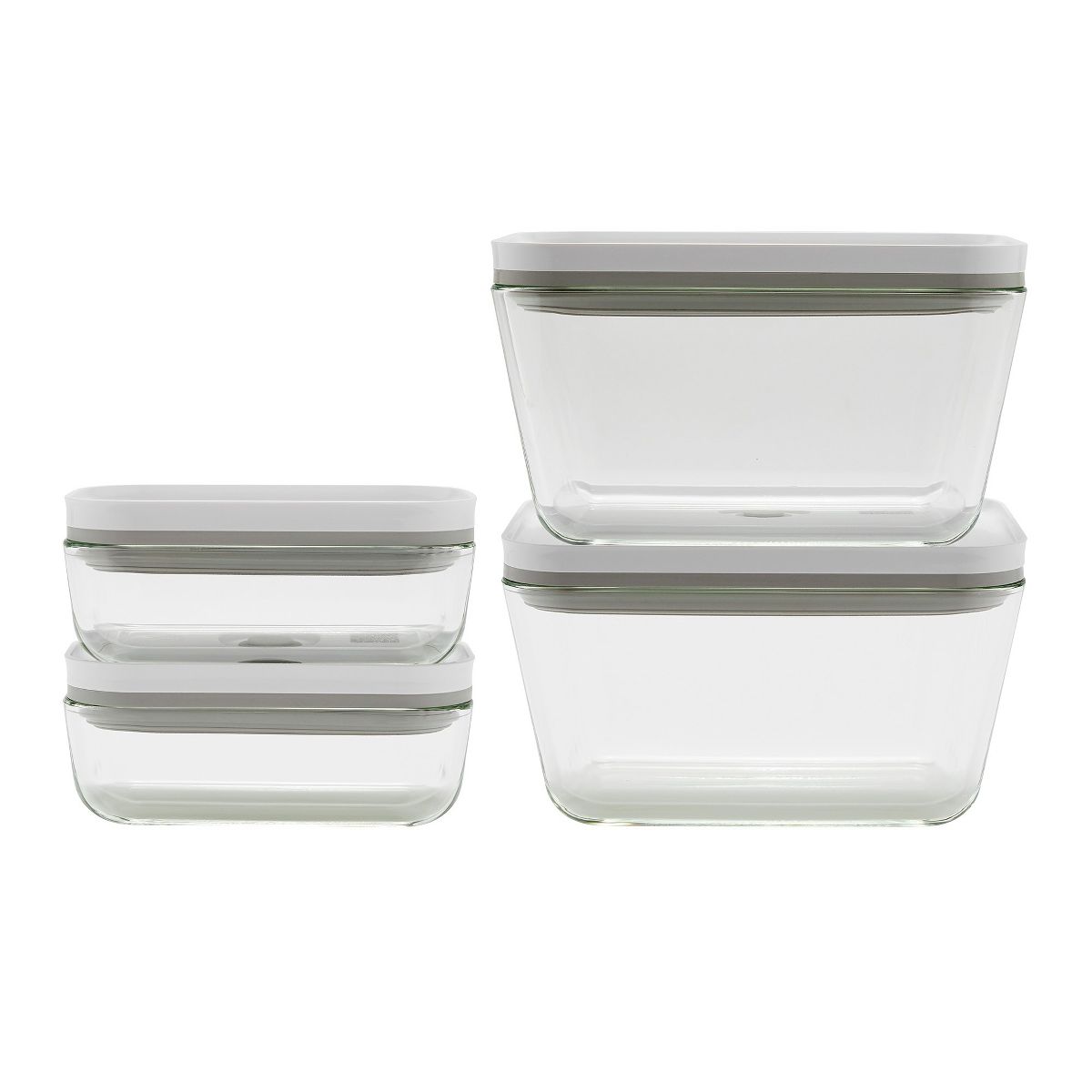 ZWILLING Fresh & Save Vacuum Glass 4-pc box Set, 2 x S, 2 x L containers