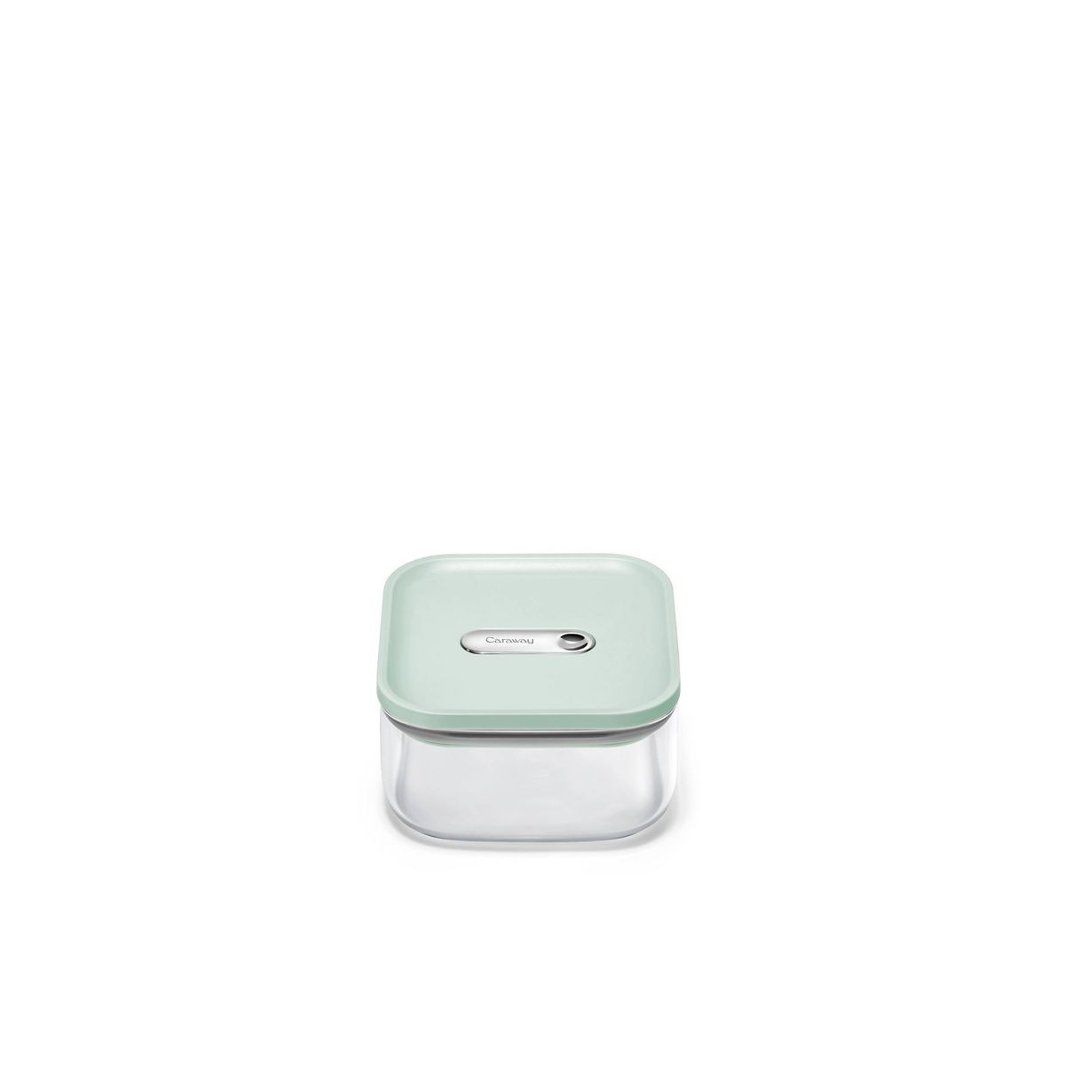Caraway Home Small Glass Airtight Container Cream