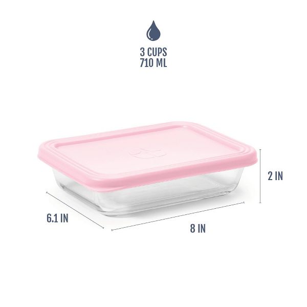 Ello Everyday 10pc 3c Glass Meal prep Food Storage Container Set Coastal Postcard