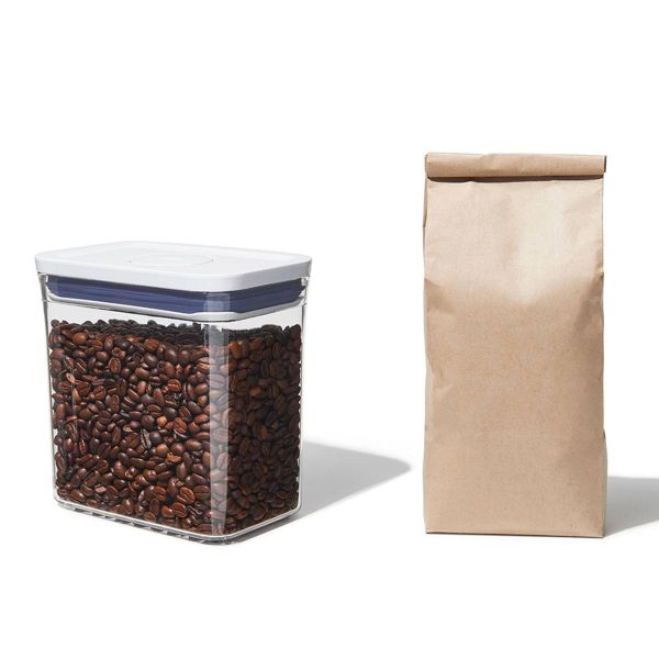 OXO POP 1.7qt Plastic Rectangle Tall Airtight Food Storage Container Clear: Dishwasher-Safe Pantry Organizer