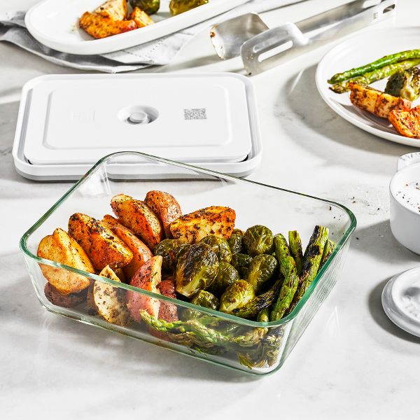 ZWILLING Fresh & Save 3-pc Glass Food Storage Vacuum Containers Meal Prep Container - Small & Large Containers