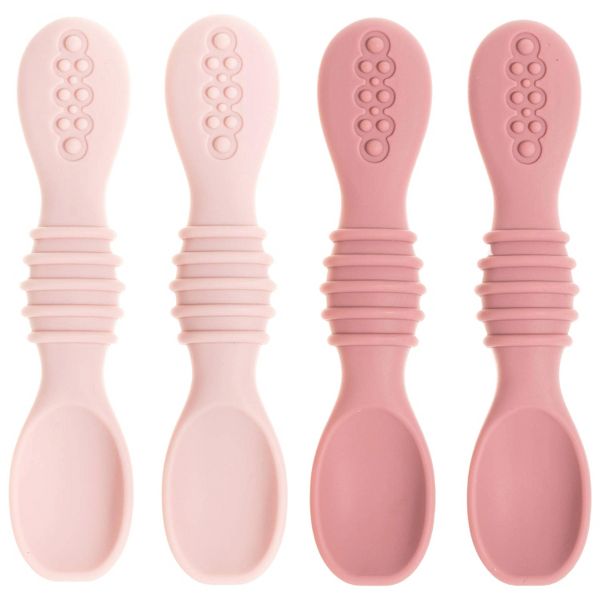 12pc Glass Baby Food Storage Jars, 4 Silicone Baby Spoons & 2 Silicone Bibs, Baby Mealtime Essentials – BPA-Free, Leakproof, and Dishwasher Safe