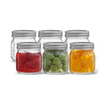 JoyJolt Regular Mason Jars with Airtight Lids, Labels and Measures - 8 oz - Set of 6