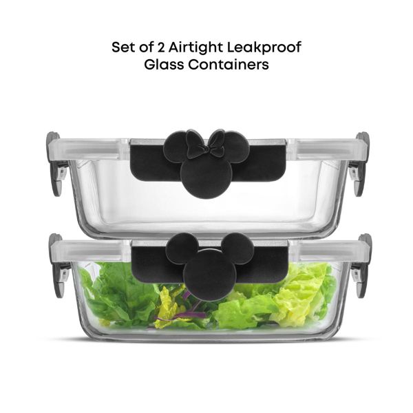 Mickey & Minnie Food Storage Black, set of 2