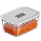 OU Glass Food Storage Container 5 Cup - Oven, Microwave, Freezer & Dishwasher Safe, Airtight Leak Proof Lid with Microwave Valve, Stackable Glass Jar