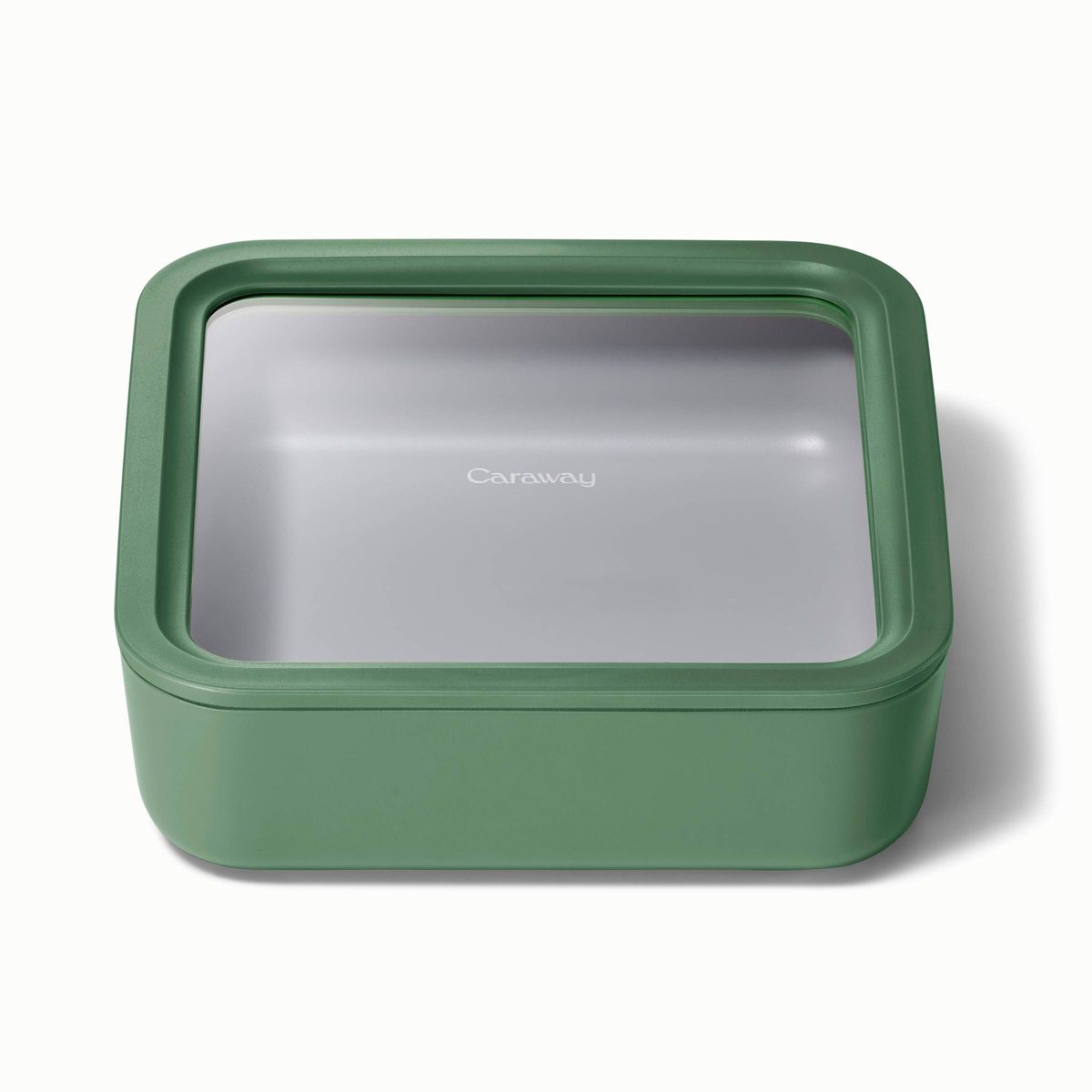 Caraway Home Large Ceramic Coated Glass Container Gray