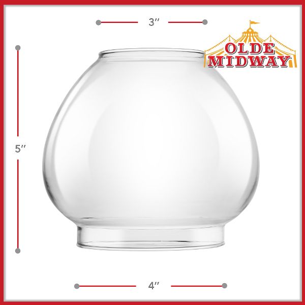 Olde Midway 12-Inch Glass Globe Replacement for Gumball Machines